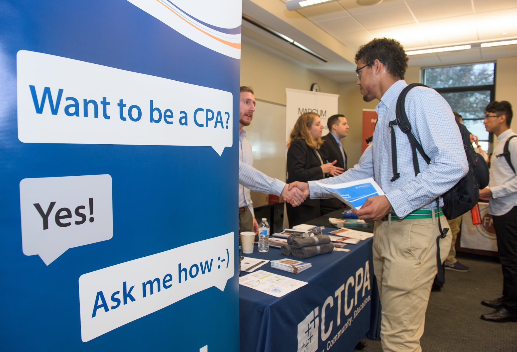 Accounting booth at fair