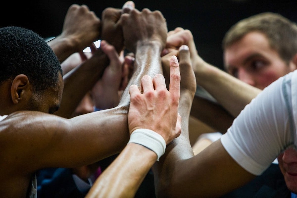 Team huddle