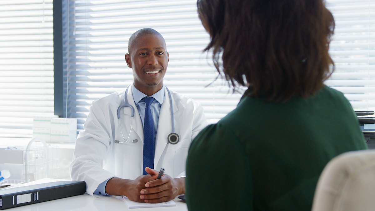 Patient in a meeting with a doctor