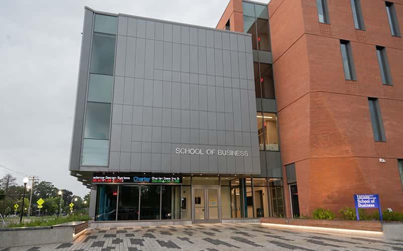 a view of the SCSU School of Business building