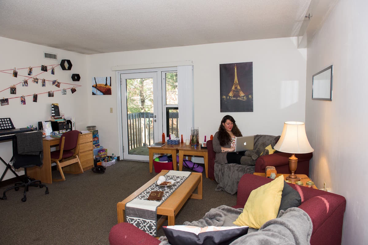 North Campus Townhouse living room